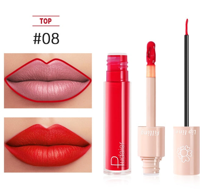 Pudaier Dual Lippenstift – Lipgloss & Flüssiger Lippenstift