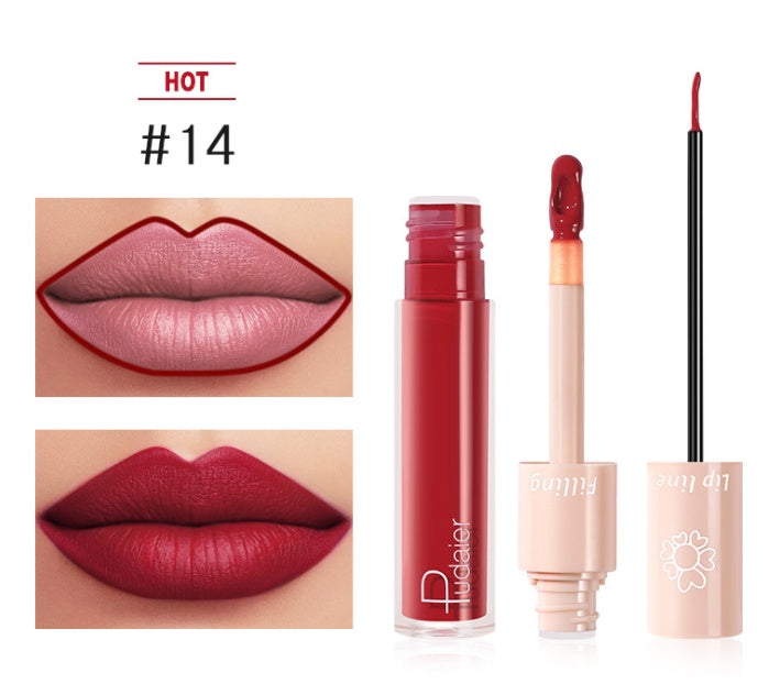 Pudaier Dual Lippenstift – Lipgloss & Flüssiger Lippenstift
