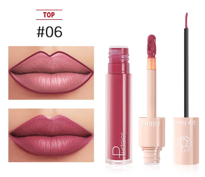 Pudaier Dual Lippenstift – Lipgloss & Flüssiger Lippenstift