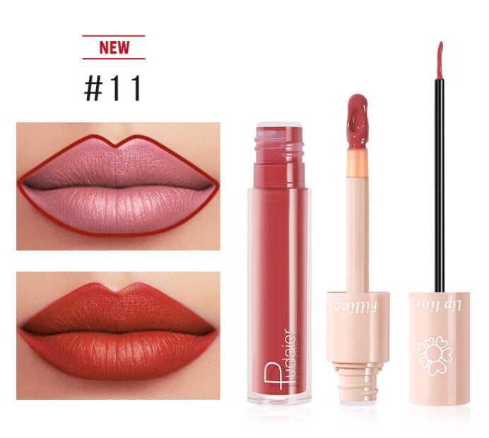 Pudaier Dual Lippenstift – Lipgloss & Flüssiger Lippenstift