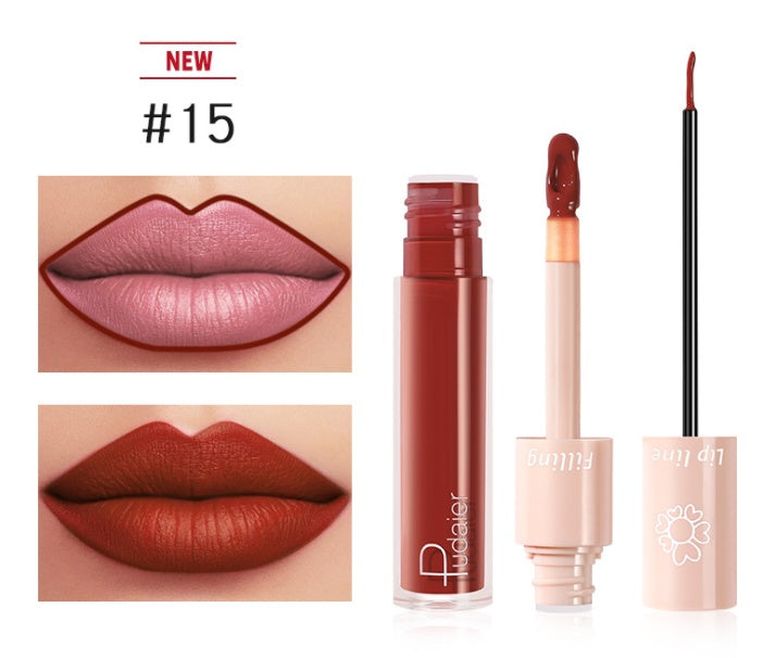 Pudaier Dual Lippenstift – Lipgloss & Flüssiger Lippenstift