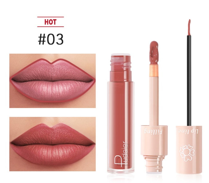 Pudaier Dual Lippenstift – Lipgloss & Flüssiger Lippenstift