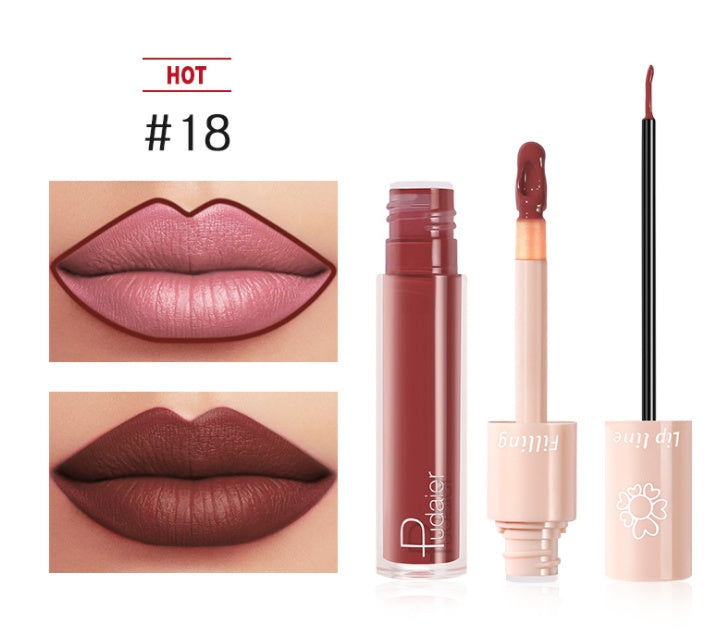 Pudaier Dual Lippenstift – Lipgloss & Flüssiger Lippenstift
