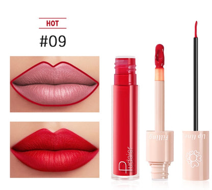 Pudaier Dual Lippenstift – Lipgloss & Flüssiger Lippenstift